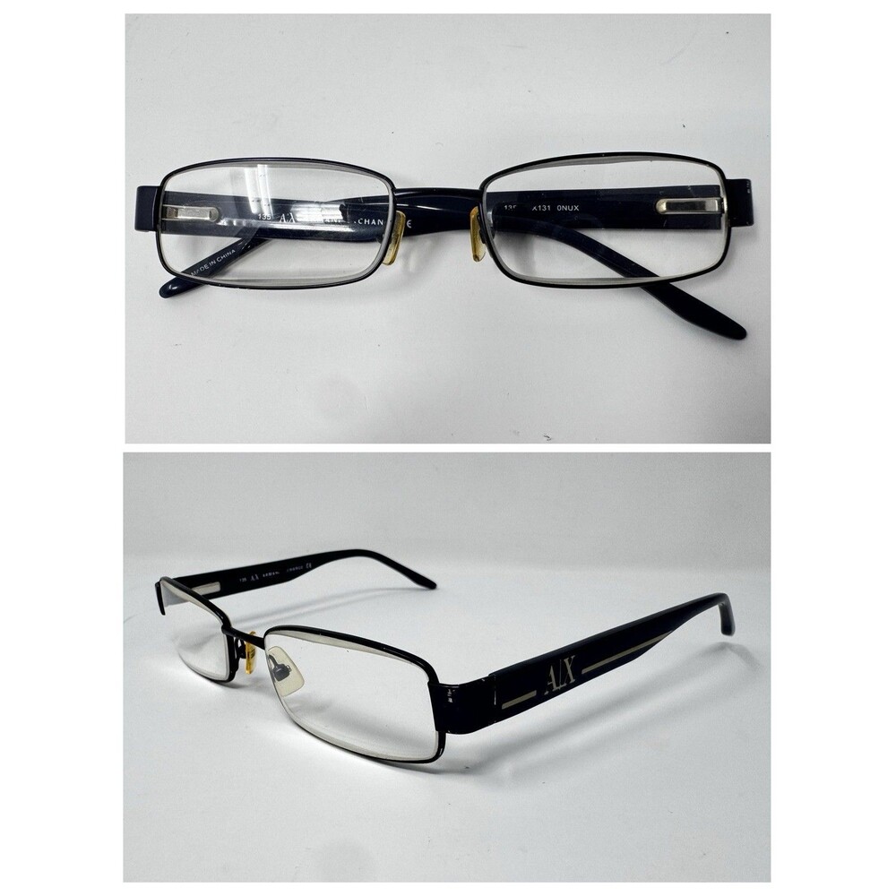 Armani Exchange A|X AX131 Onux Eyeglass Frames 52-17-135 Dark Blue Authentic
